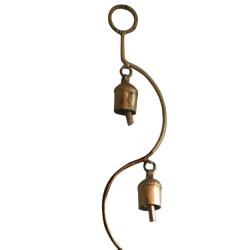 Chime 6 bells on curved hanging, recycled metal 8x65cm