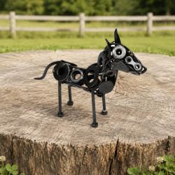 Recycled Metal Donkey Ornament