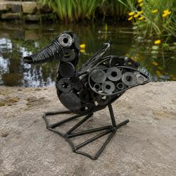 Recycled Metal Duck Ornament, Flapping Wings