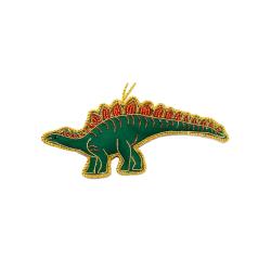 Hanging Decoration Embroidered Stegosaurus Green