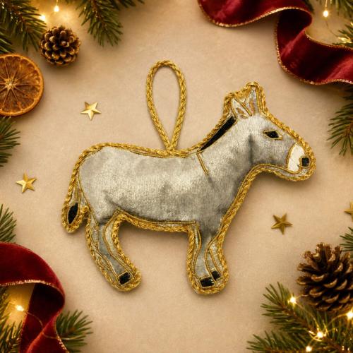 Hanging Decoration Embroidered Donkey