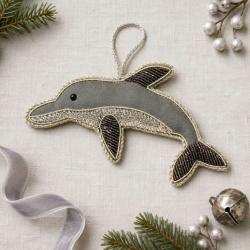 Hanging Decoration Embroidered Dolphin