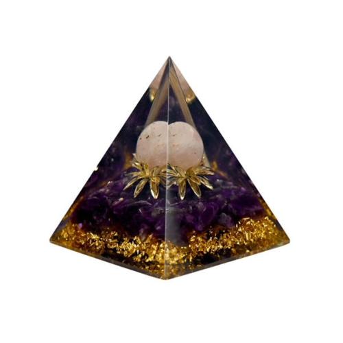 Orgone Pyramid Amethyst Lotus 7cm