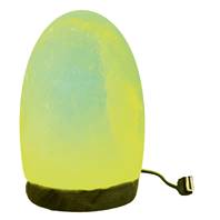 Salt lamp egg shape, colour changing approx 12x8cm