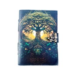 Notebook Recycled Paper Tree of Life Blue 13 x 18cm