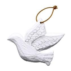 Handmade Albesia Wood Dove Christmas Decoration