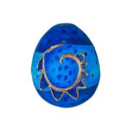 Egg rattle blue
