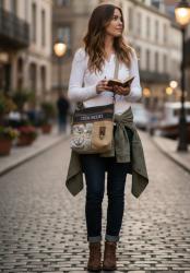 Tote / Shoulder Bag Recycled Tent Canvas, Bayonne 31 x 6 x 31cm