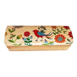 Pen / Pencil Box Mango Wood Garden 20x6x6cm