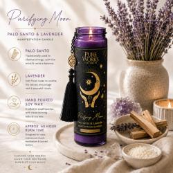 Candle in Glass Jar Esoteric Purifying Moon, Palo Santo and Lavender, 300g