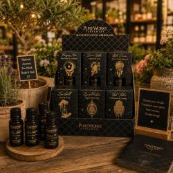 Aroma Oil Esoteric Range, display unit with 24 packs