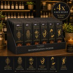 Set of 24 x Back-Flow Incense Cones Esoteric in Display Box