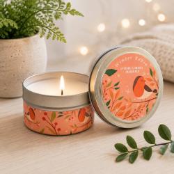 Aromatherapy Candle Winter Robin Saffron Jasmine Amberwood