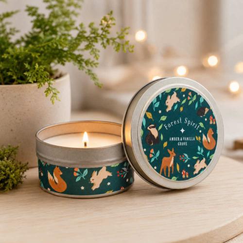 Aromatherapy Candle Forest Spirit Amber & Vanilla Grove 80g