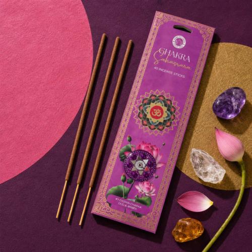 Incense with Burner Chakra Mantra Sahasrara - Crown