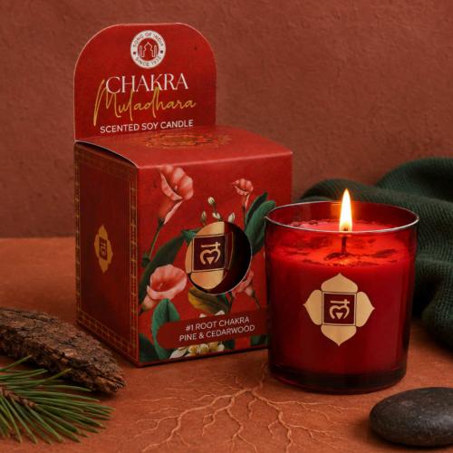 Scented Candle Chakra Mantra Muladhara Balancing - Root