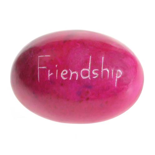 Palewa sentiment pebble, pink - Friendship