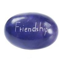 Palewa sentiment pebble, blue - Friendship