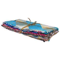 Single reusable cotton gift wrap, assorted colours, geometric designs