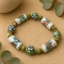 Bracelet Pastel Tube and Round Beads