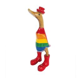 Duck Rainbow with Red Hat and Boots Bamboo Root 28cm