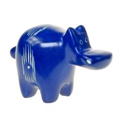 Kisii stone mini hippos, set of 9, assorted