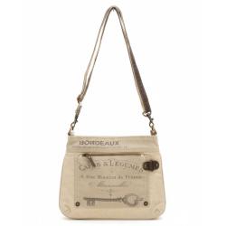 Tote / Shoulder Bag Recycled Tent Canvas, Cafes Legumes 30.5 x 9 x 30.5cm