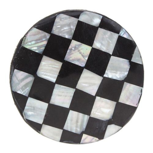 Coaster, shell and resin, round