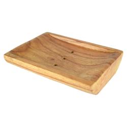 Soap or Shampoo dish hand carved from sustainable Jempinis wood 14 x 10.5cm