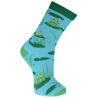 Bamboo socks, frogs, Shoe size: UK 3-7, Euro 36-41