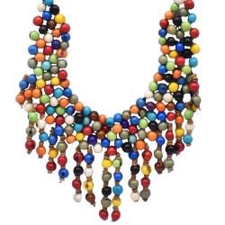 Necklace, Asai Seed Multicoloured Spread