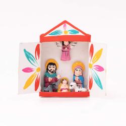Mini Traditional Ceramic Nativity Scene 4.4 × 1.6 × 6.6 cm