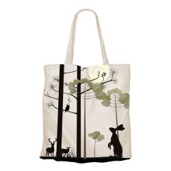 Tote Bag Recycled Cotton Hare and Moon 36 x 40cm