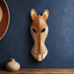 Mask Albesia Wood Big Cat 50cm