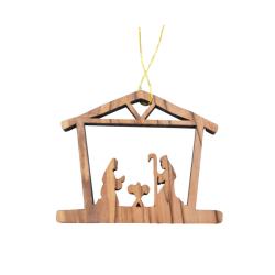 Hanging Christmas Decoration Olive Wood Nativity