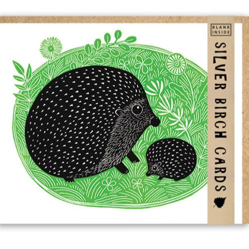 Greetings Card, Hedgehogs, 17x14cm