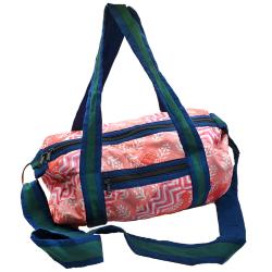 Fabric bag with handles and shoulder strap, recycled fabric, assorted colours pinks