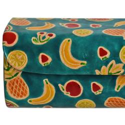 Leather glasses / spectacles case fruits design 16 x 7.5. x 5cm