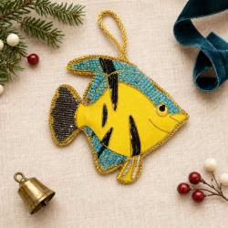 Hanging Decoration Embroidered Tropical Fish