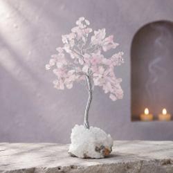 Crystal Tree Rose Quartz 19cm height