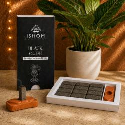 ISHOM Black Oudh Smudge Incense Bricks