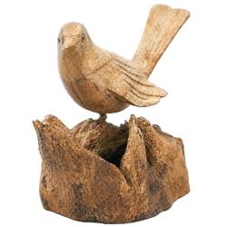 Hand-Carved Bird on Gamal Root Sculpture