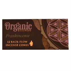 Organic Goodness Frankincense 12 Back-Flow Incense Cones set of 6