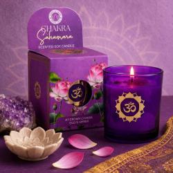 Scented Candle Chakra Mantra Sahasrara Balancing - Crown