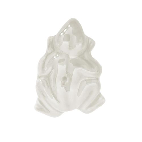 Incense Holder Ceramic Frog White