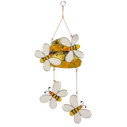 Suncatcher Beehive and 4 Bees