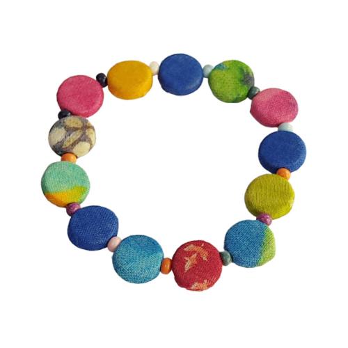 Bracelet Recycled Round Beads 7.5 cm