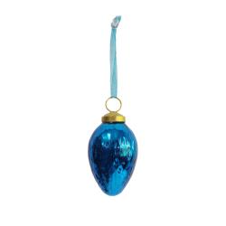 Hanging Tree Decoration Glass Strawberry Blue