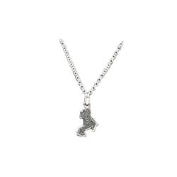 Pendant Necklace Silver Colour Jumping Frog