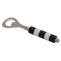 Bottle opener with marble handle